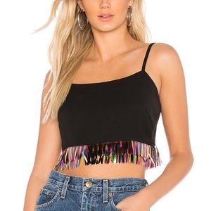 by the way Maxine Metallic Trim Cami Top